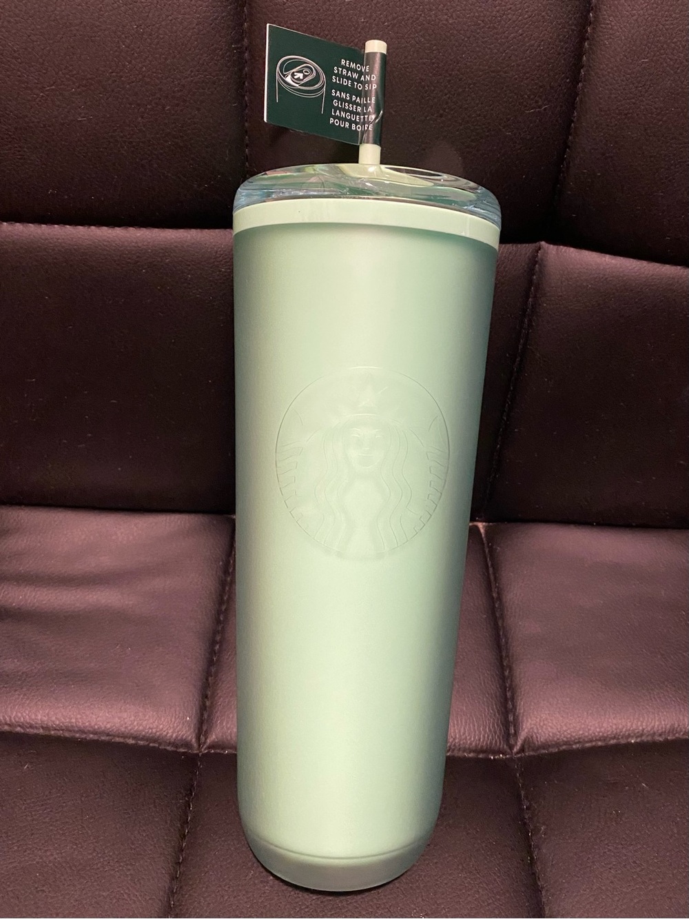 Starbucks 2025 Summer Seafoam Mint Green Soft Touch Hot/Cold Venti Tumbler BNWT
